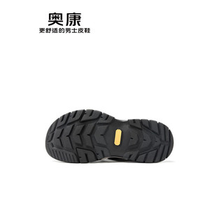 奥康（Aokang）官方男鞋 2023夏季新款户外男士罗马包头凉鞋透气舒适沙滩鞋 黑色1233723006 38
