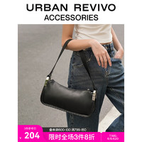 URBAN REVIVO2023夏季新款女士时尚百搭经典质感单肩包UAWB32154 黑色