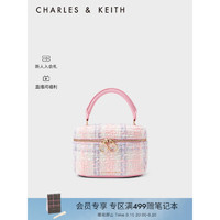 CHARLES&KEITH23夏季新品CK2-80781893-2复古拼色链条斜挎小包女 粉红色Pink S