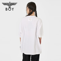 BOY LONDON 潮牌短袖BF风2023夏季新品复古字母印花白色T恤N01803 白色 XS