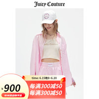 JUICY COUTURE橘滋衬衫2023夏季新款宽松设计感长袖上衣嫩粉色衬衫 粉红 XS