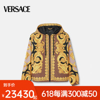 范思哲情人节礼物VERSACE/男士Barocco 660风衣夹克 5B940-金色 46