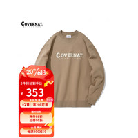 COVERNATCovernat卫衣情侣款上衣男女同款春季新品LOGO刺绣圆领套头 米色 S