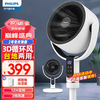 PHILIPS 飞利浦 空气循环遥控电扇3D自动摇头台地两用对流换气扇 ACR2242CFD