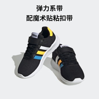 adidas阿迪达斯官方轻运动LITE RACER 3.0 EL男小童运动鞋HP5799 黑色/黄色/白色/蓝色 33(200mm)