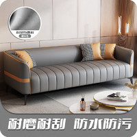 ZHONGWEI 中伟 科技布沙发小户型客厅双三人简易公寓出租房轻奢风暖灰色120cm