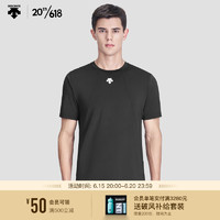 DESCENTE迪桑特 CYCLING系列 男子短袖针织衫 D3231CTS71 BK-黑色 3XL(190/108A)