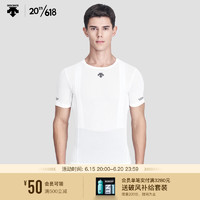 DESCENTE迪桑特 RUNNING系列 男子短袖针织衫 D3231RTS49 WT-白色 L(175/96A)