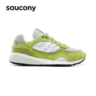 saucony 索康尼 SHADOW 6000休闲鞋男女经典复古鞋情侣时尚运动鞋绿白37.5