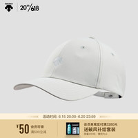 DESCENTE迪桑特 BLEU系列 男女同款棒球帽 D3233BCP07 LG-浅灰色 F