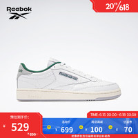 Reebok锐步官方夏季男女同款CLUB C 85经典休闲复古板鞋100032970 100032970 35