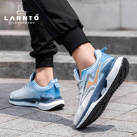 老人头（laorentou）时尚百搭韩版飞织网面运动鞋舒适透气户外休闲鞋男 LA01 蓝 39