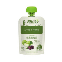 bittiko 贝爱其味 果泥辅食 水果泥 宝宝零食 苹果西梅泥100g