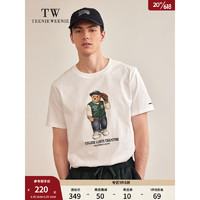 Teenie Weenie Men小熊男装2023春季新款易穿搭休闲印花短袖T恤 白色 165/S