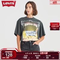 Levi's PRIDE彩虹系列23夏季新品女士宽松短袖T恤易穿搭 灰色 XS