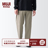 无印良品（MUJI）男式 棉混 轻便裤 裤子 长裤 休闲裤 AER00A3S 浅灰棕色 S（165/72A）
