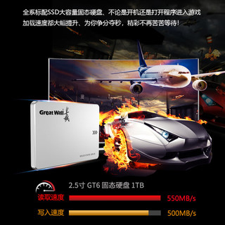 长城（Great Wall）GT黑金系列 SSD固态硬盘 SATA3.0接口台式机笔记本固态硬盘 GT6 旗舰版 1TB 黑金SATA3.0