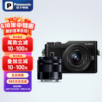 松下（Panasonic）DC-GF10系列微单相机 无反数码照相机 广角4K自拍神器 DC-GF10WA黑色