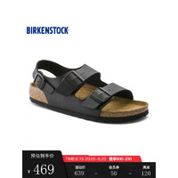 BIRKENSTOCK软木凉鞋男女款双扣凉鞋进口凉鞋Milano系列 黑色-窄版34793 38