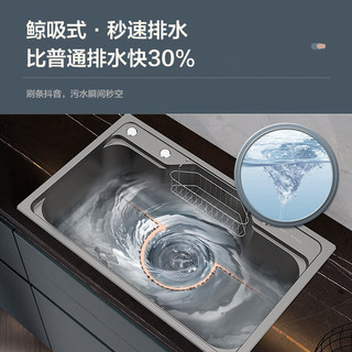 日丰厨房水槽洗菜盆单槽纳米日式大口径下水洗菜洗碗槽RF-SD784827ND