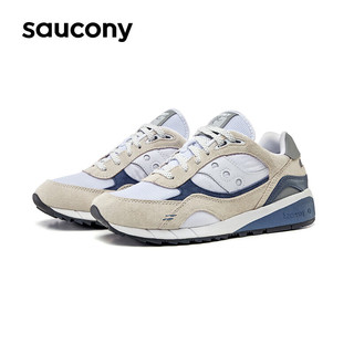 Saucony索康尼SHADOW 6000休闲鞋男女经典复古鞋情侣时尚运动鞋白色44.5