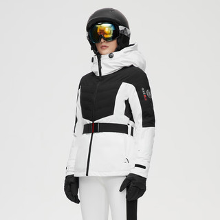 波司登专业滑雪新款女士GORE-TEX防风透气调节帽鹅绒羽绒服B10142102 云朵白8211 170/92A