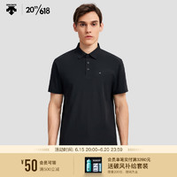 DESCENTE迪桑特DUALIS系列男士都市通勤夏季新款短袖POLO衫 IB-INK BLACK 3XL（190/108A）