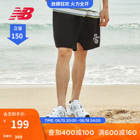 NEW BALANCE NB官方23新款男款夏季舒适百搭系带运动梭织短裤 BK MS31905 L