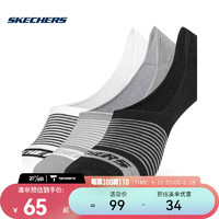 斯凯奇（SKECHERS）中性船袜船袜 L123U113-02G7 S