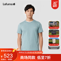 LAFUMA乐飞叶短袖T恤 户外男士夏季印花时尚休闲运动上衣 LMTS3BS29 长春花蓝B3 175/96A（48）