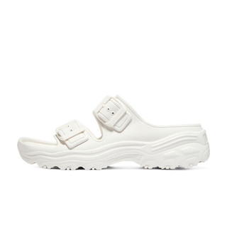 斯凯奇（Skechers）夏季女子厚底休闲运动拖鞋 111246-WHT 白色 40