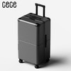 CECE 大容量加厚行李箱女皮箱网红拉杆箱旅行箱20英寸登机箱子男学生 烟灰色 24寸-常规箱型(短途3-6天出行)