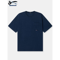 DENHAM2023年夏季新款男士宽松舒适蓝色两件装短袖T恤套装 蓝色 L