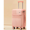 卡希度（KAXIDU）前置开口行李箱男女商务登机箱万向轮拉杆箱学生旅行箱小密码箱 玫瑰粉 20英寸