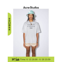 Acne Studios 男女同款印花棉质T恤CL0201 淡灰色 S