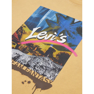 Levi's李维斯2023夏季新品男士短袖T恤休闲简约A6403-0007 黄色 XL