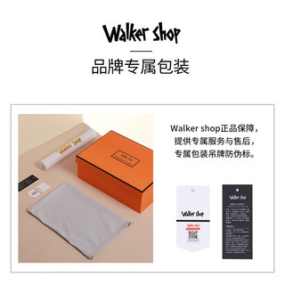 Walker Shop轻奢商务正装皮鞋男夏季休闲厚底潮鞋软底软面懒人鞋加肥大头皮鞋 黑色 39