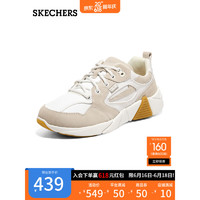 斯凯奇（Skechers）2023年春节新款女士绑带休闲鞋软底舒适运动跑步鞋133245 白色/WHT 37