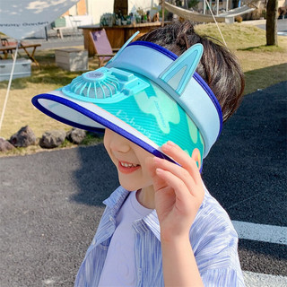 途尊（kingtrip）带风扇的帽子儿童款能充电学生夏季防晒太阳能户外太阳帽遮阳帽 黑色