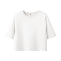 艾米恋2023夏季新款百搭时尚简约白色短袖t恤女夏季半袖宽松纯色 白色 XL
