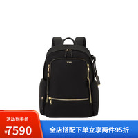 TUMI 途明 Voyageur系列时尚黑金撞色女士休双肩包 黑色拼金色/0196600DGLD