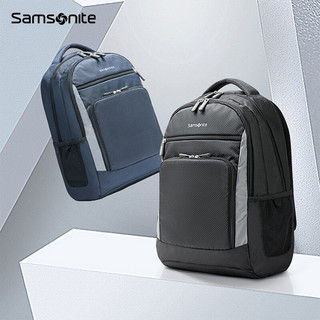 新秀丽（Samsonite）男士简约双肩包旅行商务通勤大容量背包TR5 黑色