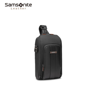 新秀丽（Samsonite）男士胸包大容量斜挎包手机包高端商务单肩包 HR4 黑色