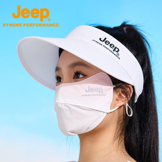 Jeep（吉普）夏季新品户外UPF50+防晒帽女运动跑步空顶帽遮阳高尔夫球帽 黑色54-60CM