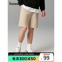 堡狮龙（bossini）bossini男装夏季新品韩版简约休闲宽松透气短裤 2595浅卡其色 M