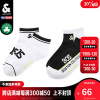 杰克·琼斯（JACK&JONES）NBA联名时尚百搭透气夏季男士字母印花袜子短袜22321Q011 白色 26-28/L