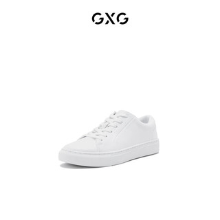 GXG男鞋 新款厚底板鞋男士小白鞋男夏款高级感运动板鞋透气 白色 41
