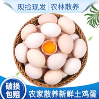 我老家农家养土鸡蛋现捡新鲜谷物虫草柴鸡蛋盒装 6枚装