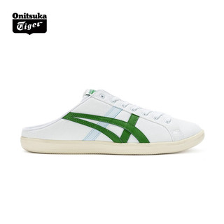 Onitsuka Tiger鬼塚虎小白鞋休闲鞋情侣半拖穆勒鞋DD TRAINER SABOT 1183B769 白色/绿色 44.5