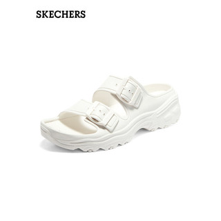 斯凯奇（Skechers）厚底凉鞋软底外穿休闲运动拖鞋女鞋日常休闲鞋子111246 WHT/白色 42